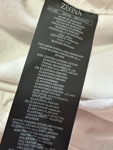 New ZZEGNA Men Slim Fit Jeans Pants White 38 US/54 Eu