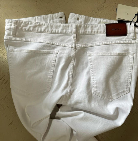 New ZZEGNA Men Slim Fit Jeans Pants White 38 US/54 Eu