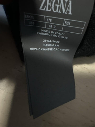 NWT $2490 ZEGNA Cashmere Hoodie Sweater Pullover Black 48 Eu ( S-M ) Italy