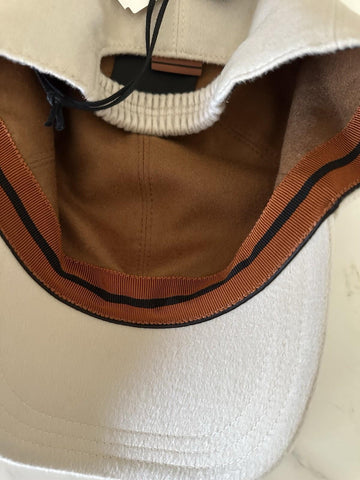 NWT ZEGNA Cashmere Baseball Hat Ivory Size L Italy