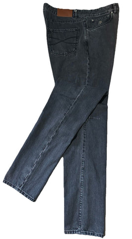 $1095 Brunello Cucinelli Men High Rise Faded Jeans Pants MD GREY/Black 50/34