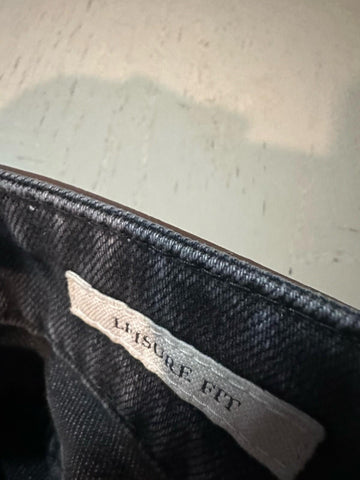 $1095 Brunello Cucinelli Men High Rise Faded Jeans Pants MD GREY/Black 50/34