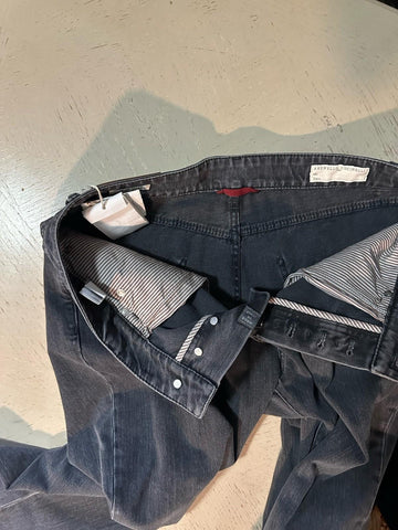$1095 Brunello Cucinelli Men High Rise Faded Jeans Pants MD GREY/Black 50/34