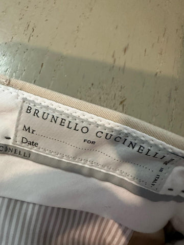 NWT $695 Brunello Cucinelli Men Short Pants Ivory Size 52/36