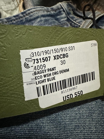 NWT $1100 Gucci Men Jeans Pants Blue Size 30 US 731507