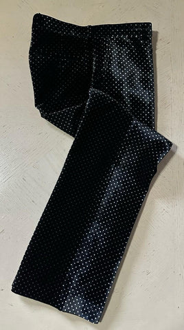 $7800 Gucci Men Iconic Double Breasted Velvet Suit Black/White 54/44