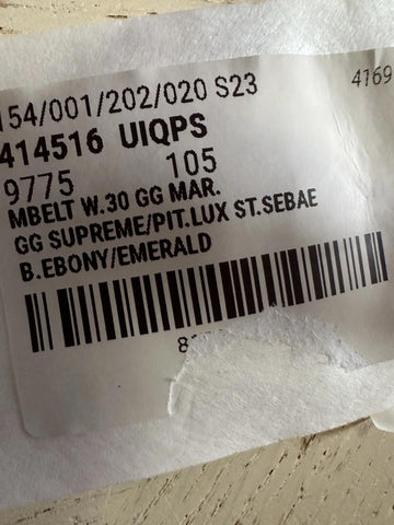 New $1450 Gucci Limited GG Python/Canvas Belt Green/Beige 105/42 414516