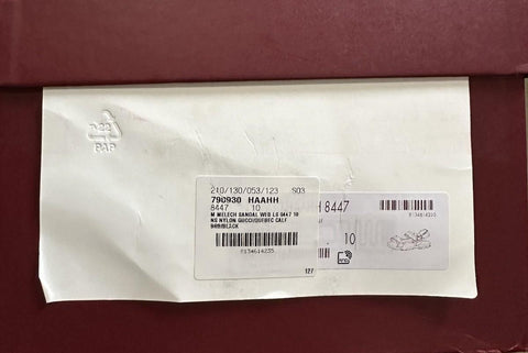 NIB Gucci Men Leather/Canvas Sandal Shoes Black/Red/Blue 11 US/10 UK 790930