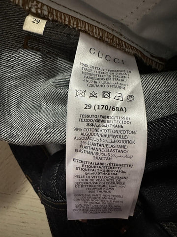 NWT $1200 Gucci Men Denim Jeans Pants DK Blue Size 29 ( Measured 30 )