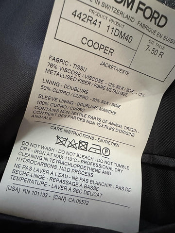 NWT $3970 TOM FORD Men Cooper Sport Coat Jacket Blazer Black 40R US/50R Eu