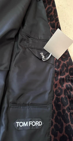 NWT $7170 TOM FORD Men Velvet Sport Coat Jacket Blazer Black/Brown 42R US/52R Eu