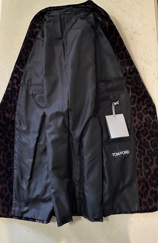 NWT $7170 TOM FORD Men Velvet Sport Coat Jacket Blazer Black/Brown 42R US/52R Eu