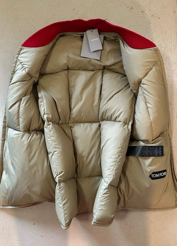 New $3150 TOM FORD Men Puffer Vest Gilet Red Size 52 Eu /L