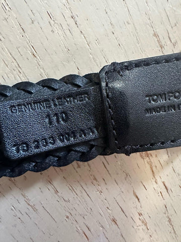 New $990 TOM FORD Mens Leather Belt Black 110/44 Italy