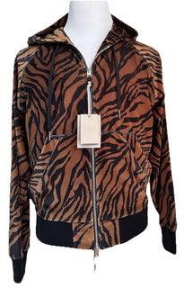 NWT  $1890 TOM FORD Men Track Jacket Black/Brown 50/M