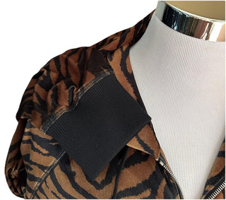 NWT  $1890 TOM FORD Men Track Jacket Black/Brown 50/M