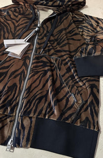 NWT  $1890 TOM FORD Men Track Jacket Black/Brown 50/M