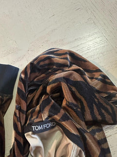 NWT  $1890 TOM FORD Men Track Jacket Black/Brown 50/M
