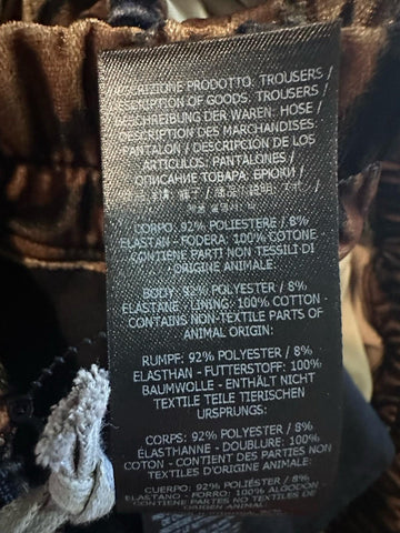 New $1590 TOM FORD Men  Drawstring Track Pants Black/Brown Size 52 Eu/36 Italy