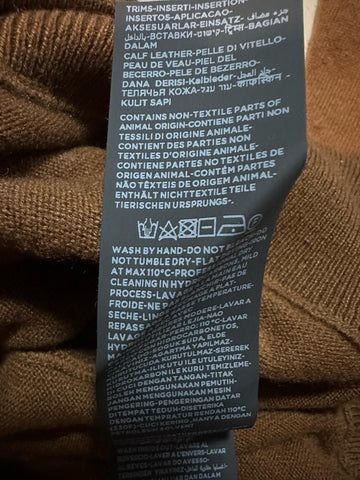 NWT $2490 ZEGNA Cashmere Hoodie Sweater Pullover cocoa brown 58 Eu/3XL Italy