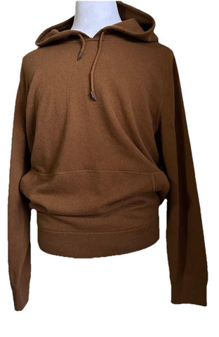 NWT $2490 ZEGNA Cashmere Hoodie Sweater Pullover cocoa brown 58 Eu/3XL Italy