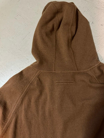 NWT $2490 ZEGNA Cashmere Hoodie Sweater Pullover cocoa brown 58 Eu/3XL Italy