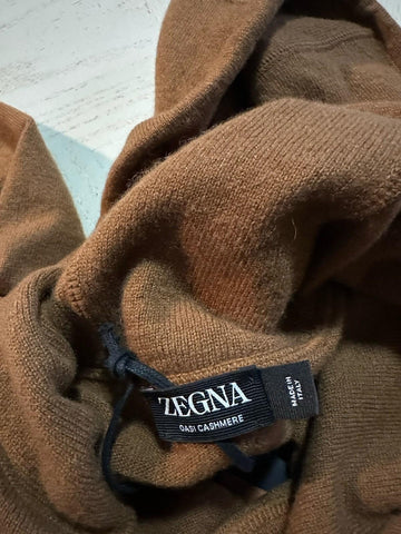 NWT $2490 ZEGNA Cashmere Hoodie Sweater Pullover cocoa brown 58 Eu/3XL Italy