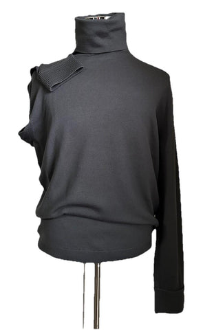 ZEGNA Couture Wool Turtleneck Sweater DK Gray 54 Eu ( XL ) New $1090 Italy