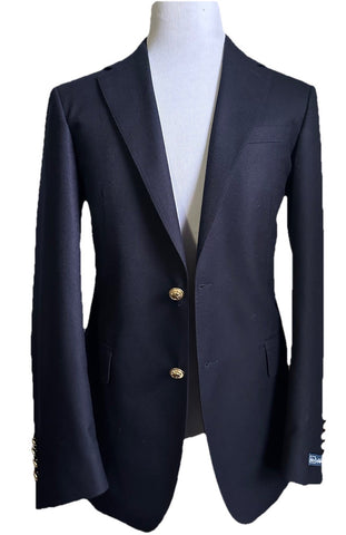 New Polo Ralph Lauren Men Iconic Doeskin Blazer Blazer Jacket Navy 46L/56L Italy
