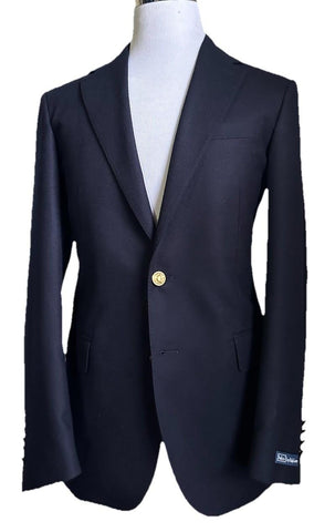New Polo Ralph Lauren Men Iconic Doeskin Blazer Blazer Jacket Navy 46L/56L Italy