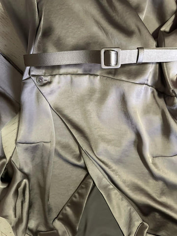 New $2690 Ralph Lauren Purple Label Washed Charmeuse Shirtdress TRUFFLE Size 10