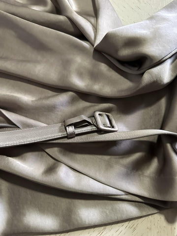 New $2690 Ralph Lauren Purple Label Washed Charmeuse Shirtdress TRUFFLE Size 10