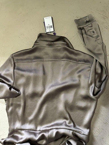 New $2690 Ralph Lauren Purple Label Washed Charmeuse Shirtdress TRUFFLE Size 10