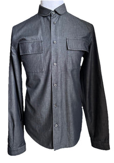 Gucci Men’s Long Sleeve Shirt charcoal blue-gray Size 50 Eu/M