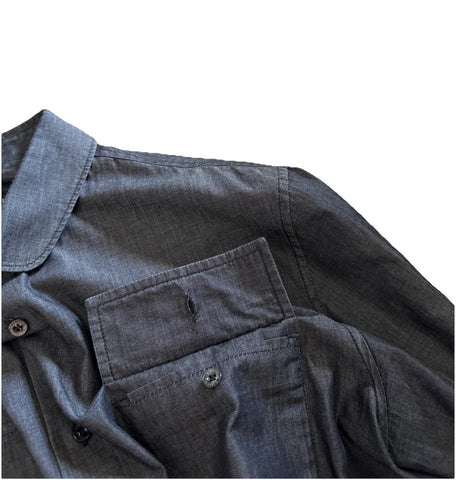 Gucci Men’s Long Sleeve Shirt charcoal blue-gray Size 50 Eu/M