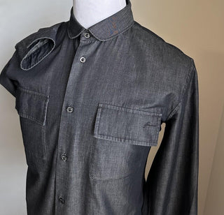 Gucci Men’s Long Sleeve Shirt charcoal blue-gray Size 50 Eu/M