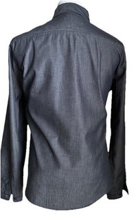 Gucci Men’s Long Sleeve Shirt charcoal blue-gray Size 50 Eu/M