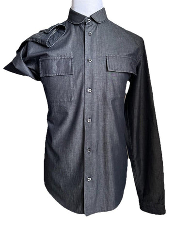 Gucci Men’s Long Sleeve Shirt charcoal blue-gray Size 50 Eu/M