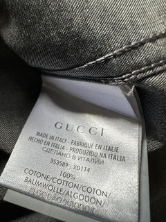 Gucci Men’s Long Sleeve Shirt charcoal blue-gray Size 50 Eu/M