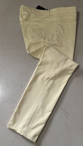ISAIA Straight Jeans Pants Yellow size 56 Eu/40 US New $750