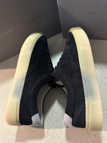 NIB $950 Brunello Cucinelli Men’s Suede Sneakers Shoes Black 9 US/42 Eu
