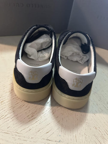 NIB $950 Brunello Cucinelli Men’s Suede Sneakers Shoes Black 9 US/42 Eu