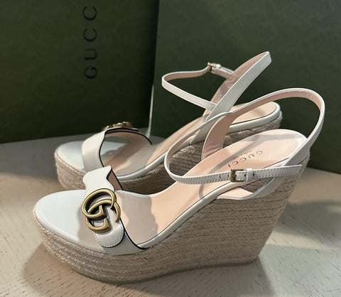 Gucci Women’s Leather Sandal Shoes Mystic White 12 US/42 Eu New