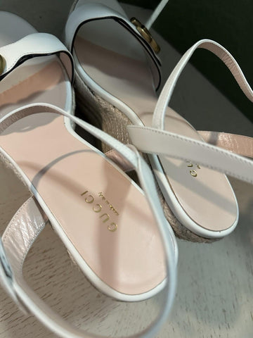Gucci Women’s Leather Sandal Shoes Mystic White 12 US/42 Eu New