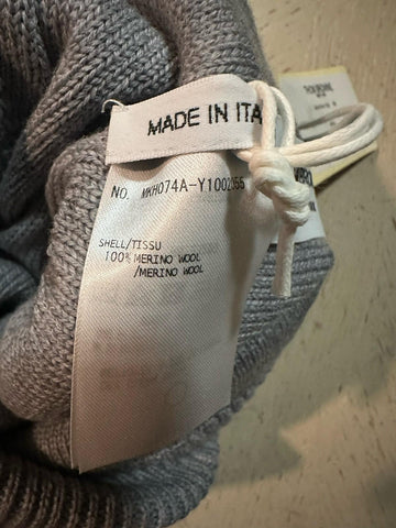 Thom Browne Pom-Pom Merino Wool Beanie Hat LIGHT GREY One Size Italy