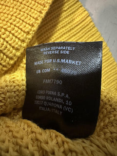 Loro Piana Women Rapallo Ribbed Top Blouse SUNNY YELLOW Size S New $1450
