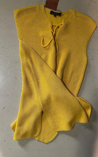 Loro Piana Women Rapallo Ribbed Top Blouse SUNNY YELLOW Size S New $1450