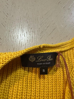 Loro Piana Women Rapallo Ribbed Top Blouse SUNNY YELLOW Size S New $1450