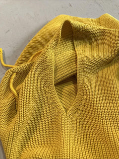 Loro Piana Women Rapallo Ribbed Top Blouse SUNNY YELLOW Size S New $1450