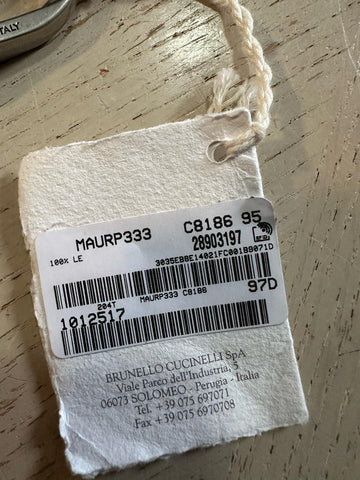 New $980 Brunello Cucinelli Men Suede Belt LT Brown 95/38 Italy